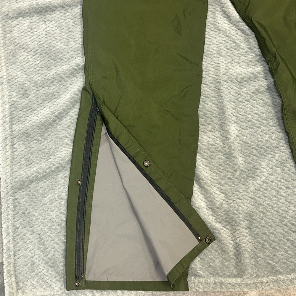 Vintage Blauer Gore Tex Rain Shell Pants Men M  Long Army Green Water Resistant - Picture 6 of 8